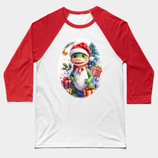 Tyrannosaurus Christmas Dinosaur Baseball T-Shirt